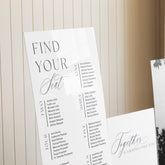 White Acrylic Seating Chart and Welcome Sign